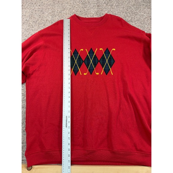 VINTAGE Grand Slam Sweater Mens XL Red Knit Embroidered Golf Long Sleeve Adult - Picture 4 of 10